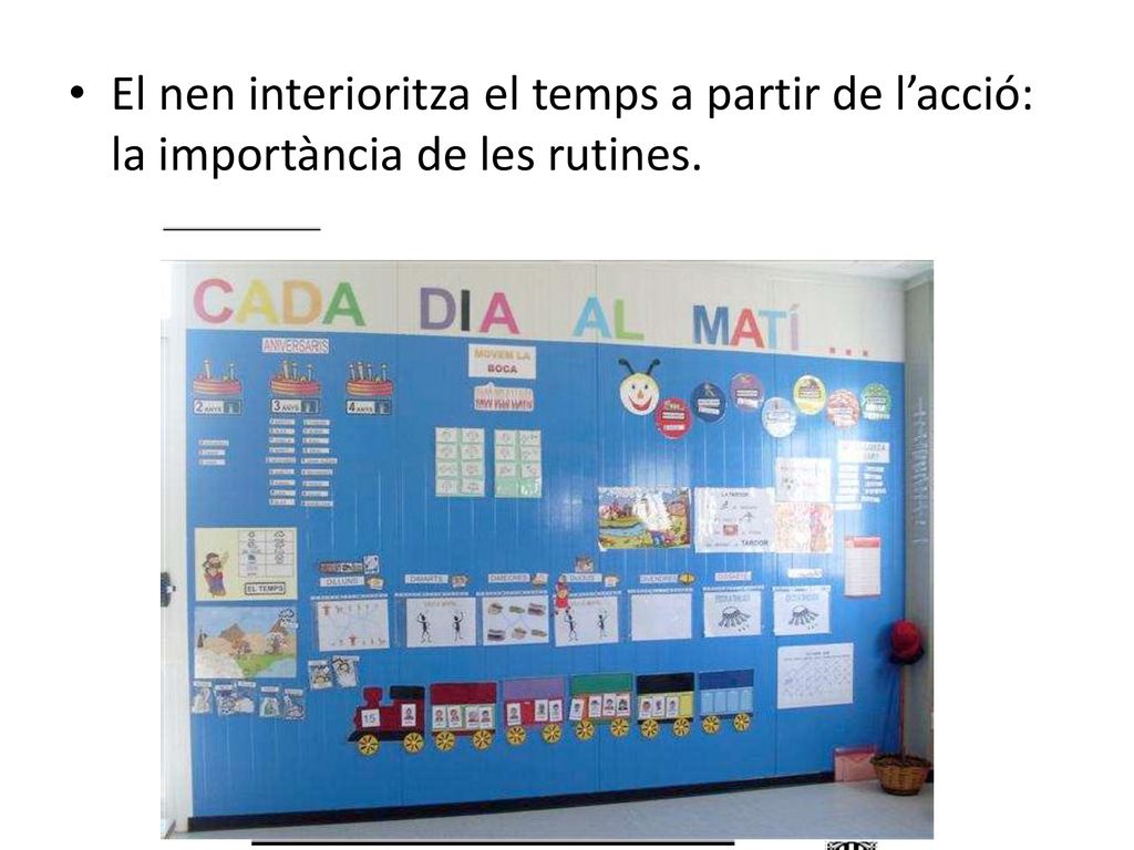 El nen interioritza el temps a partir de l’acció: la importància de les rutines.
