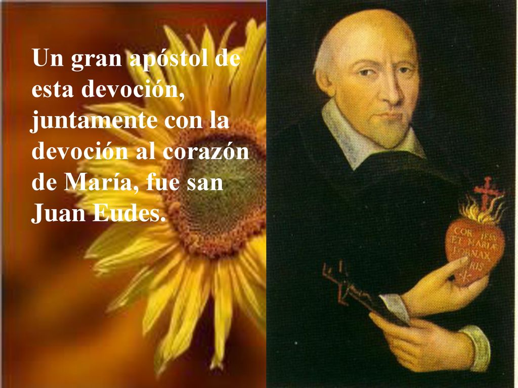 Un gran apóstol de esta devoción, juntamente con la devoción al corazón de María, fue san Juan Eudes.
