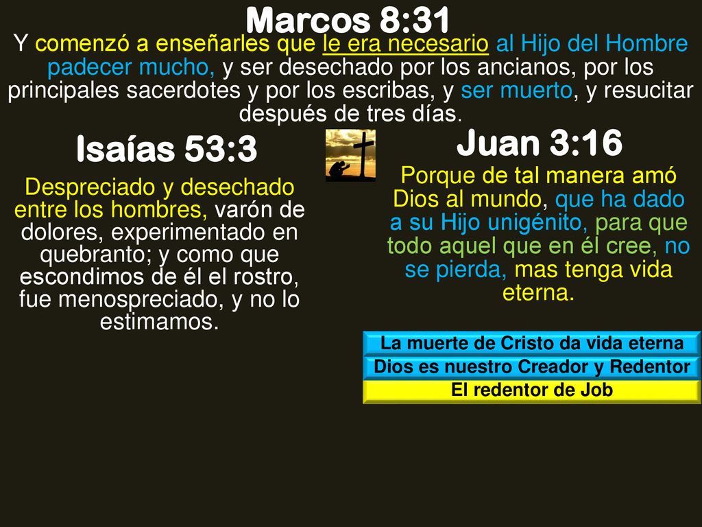 La muerte de Cristo da vida eterna Dios es nuestro Creador y Redentor