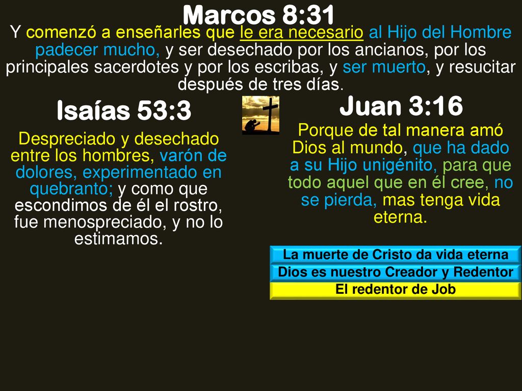 La muerte de Cristo da vida eterna Dios es nuestro Creador y Redentor