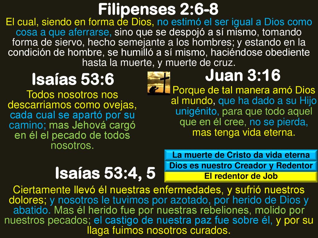 La muerte de Cristo da vida eterna Dios es nuestro Creador y Redentor