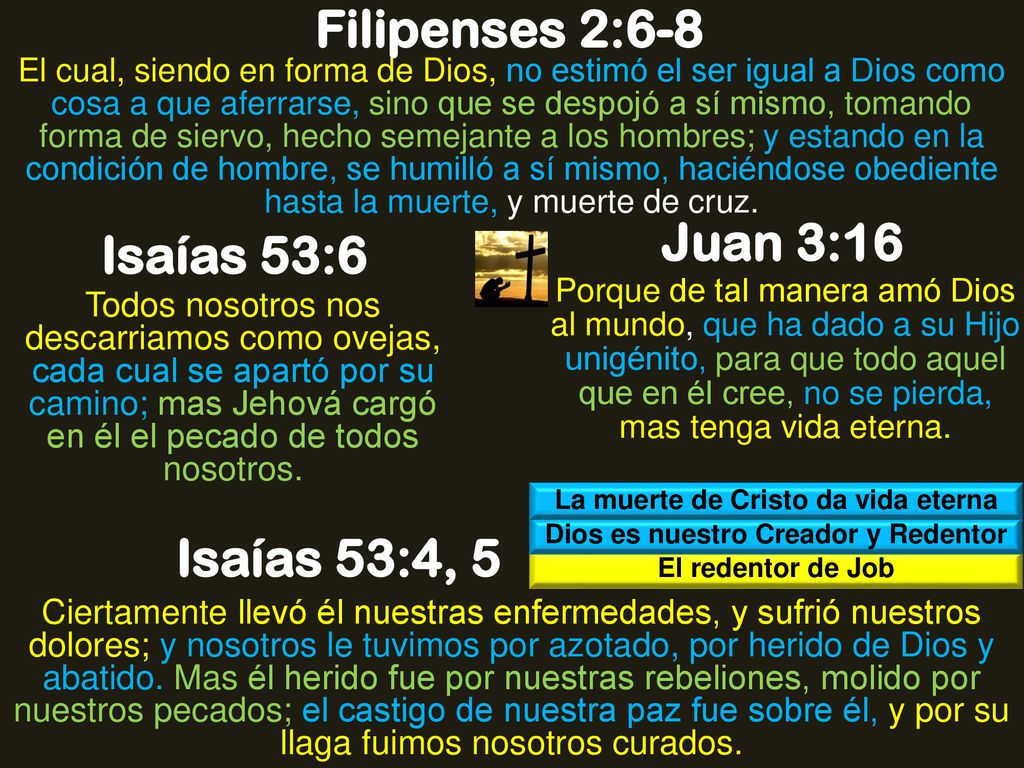 La muerte de Cristo da vida eterna Dios es nuestro Creador y Redentor