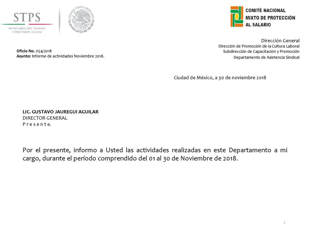 Dirección General Dirección de Promoción de la Cultura Laboral. Subdirección de Capacitación y Promoción.