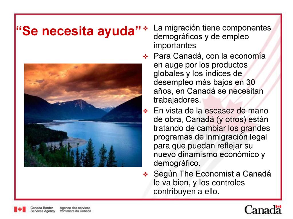 Se necesita ayuda La migración tiene componentes demográficos y de empleo importantes.