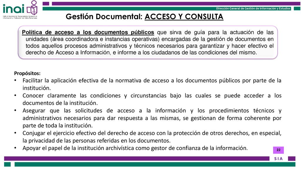 Gestión Documental: ACCESO Y CONSULTA