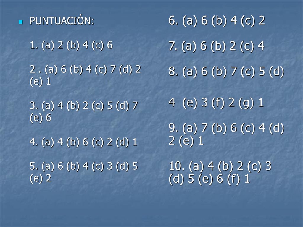 6. (a) 6 (b) 4 (c) 2 7. (a) 6 (b) 2 (c) 4 8. (a) 6 (b) 7 (c) 5 (d)