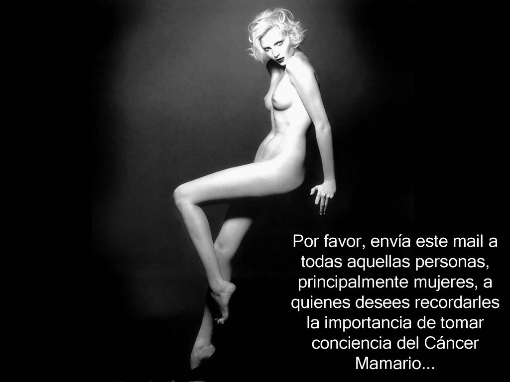 Por favor, envía este mail a todas aquellas personas, principalmente mujeres, a quienes desees recordarles la importancia de tomar conciencia del Cáncer Mamario...