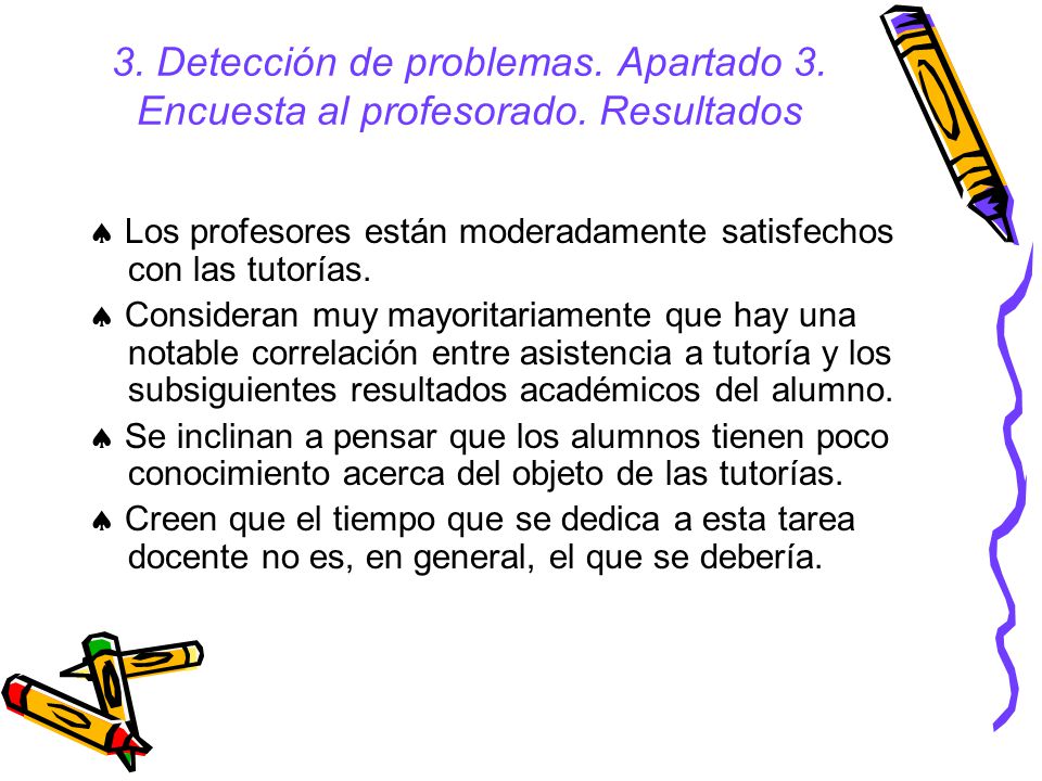 3. Detección de problemas. Apartado 3. Encuesta al profesorado
