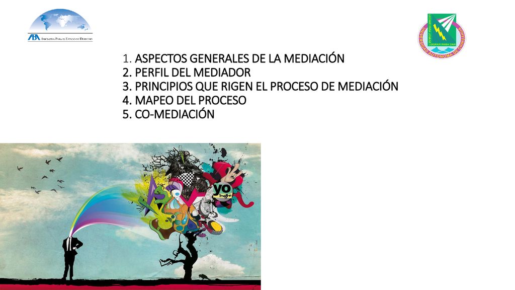 1. ASPECTOS GENERALES DE LA MEDIACIÓN 2. PERFIL DEL MEDIADOR 3