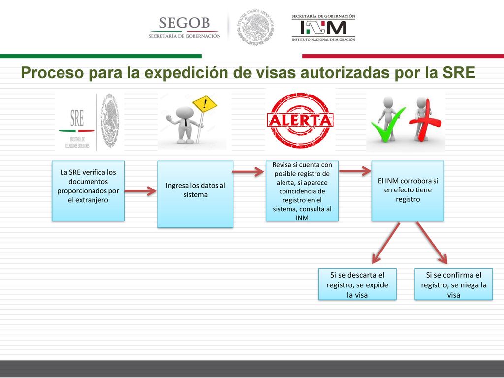 Proceso para la expedición de visas autorizadas por la SRE