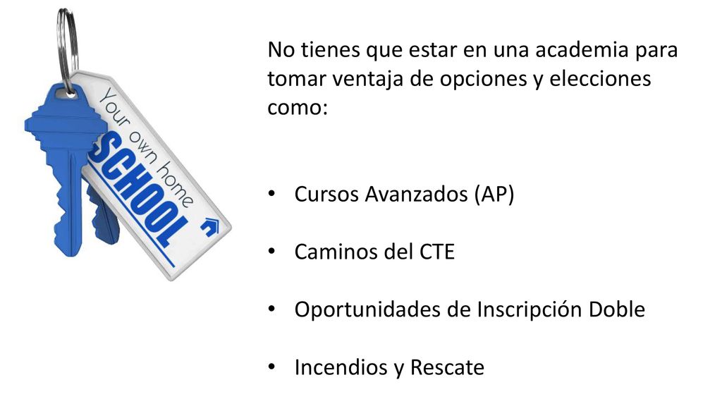 No tienes que estar en una academia para tomar ventaja de opciones y elecciones como:
