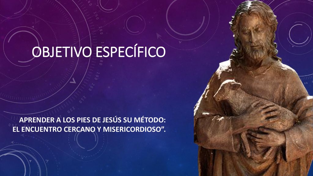 Objetivo específico Aprender a los pies de Jesús su método: el encuentro cercano y misericordioso .