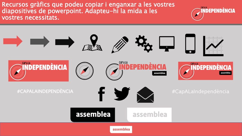 Recursos gràfics que podeu copiar i enganxar a les vostres diapositives de powerpoint. Adapteu-hi la mida a les vostres necessitats.