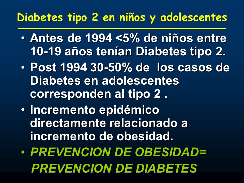 Diabetes tipo 2 en niños y adolescentes