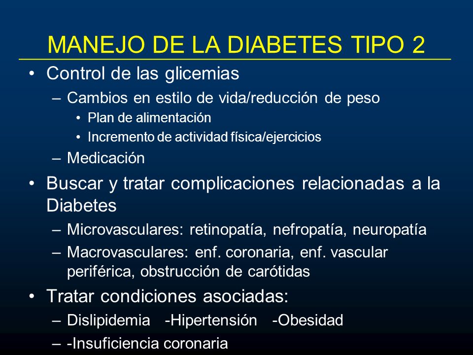 MANEJO DE LA DIABETES TIPO 2