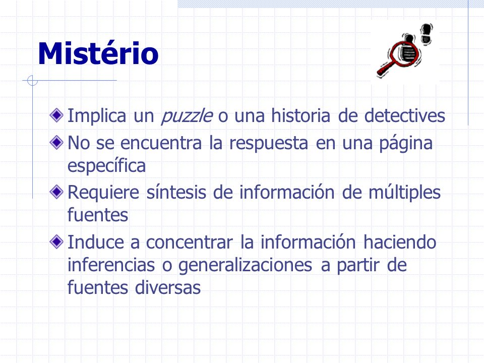 Mistério Implica un puzzle o una historia de detectives
