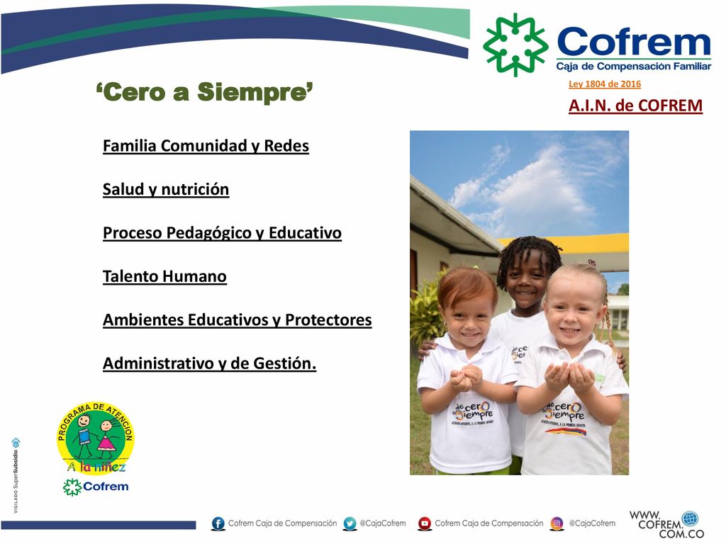 ‘Cero a Siempre’ A.I.N. de COFREM Familia Comunidad y Redes