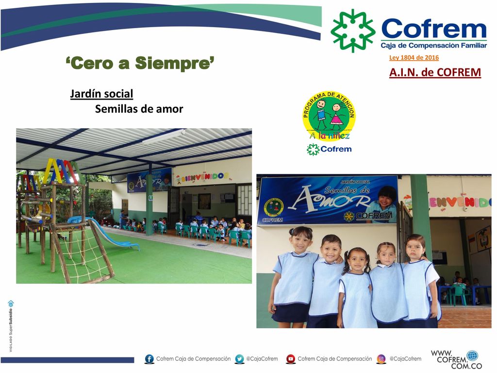 ‘Cero a Siempre’ A.I.N. de COFREM Jardín social Semillas de amor