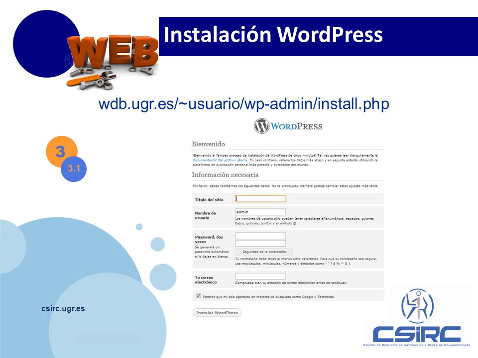 Instalación WordPress