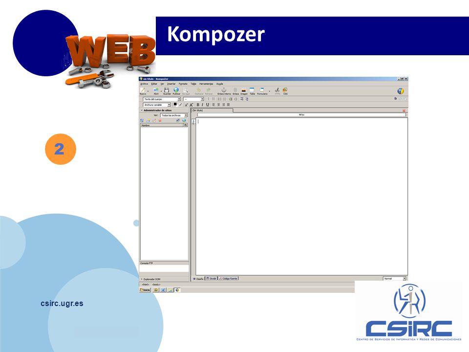 Kompozer 2 csirc.ugr.es