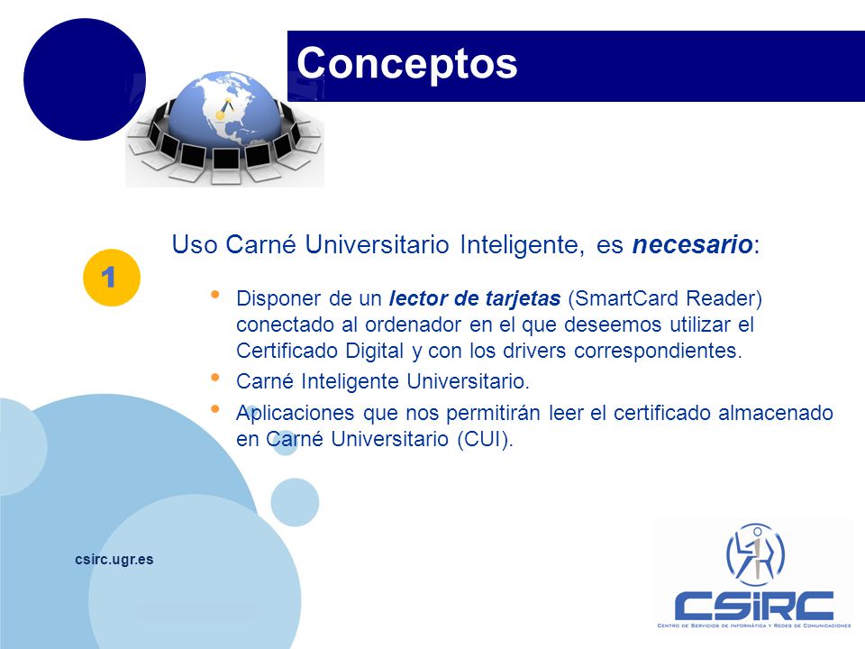 Conceptos 1 Uso Carné Universitario Inteligente, es necesario: