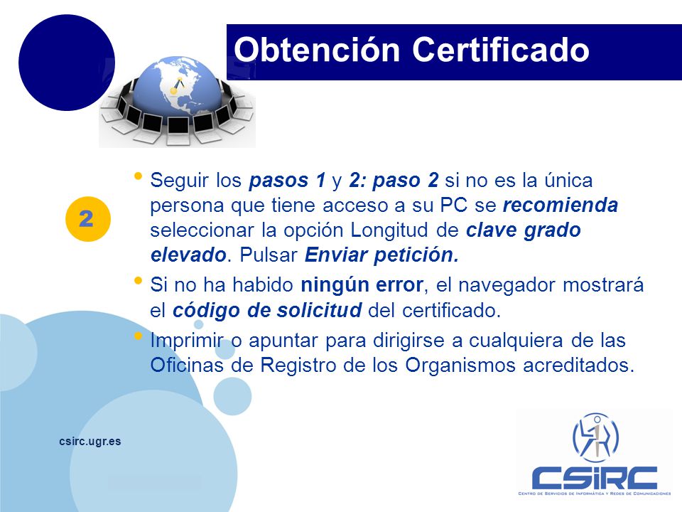 Obtención Certificado