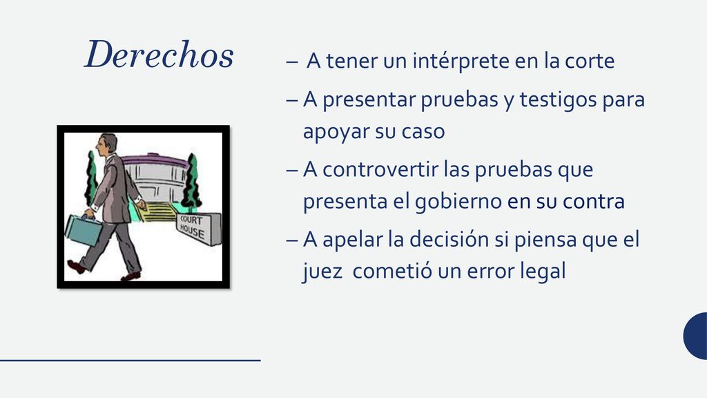 Derechos A tener un intérprete en la corte