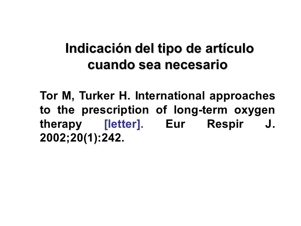 Indicación del tipo de artículo cuando sea necesario