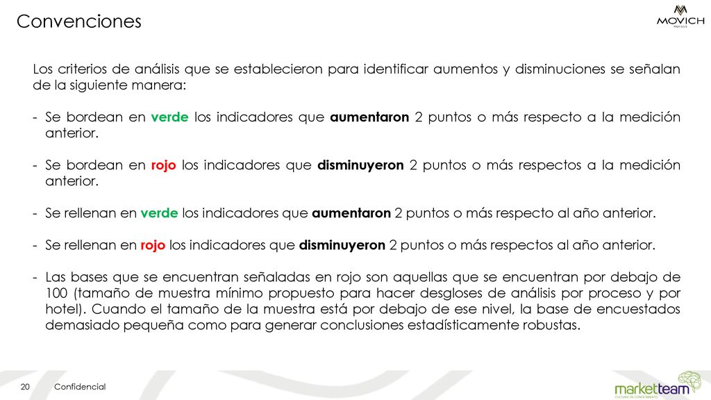 Convenciones Los criterios de análisis que se establecieron para identificar aumentos y disminuciones se señalan de la siguiente manera: