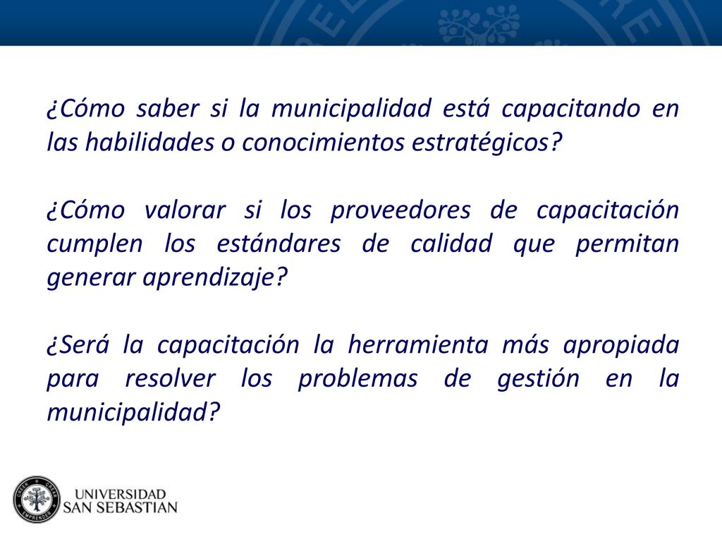 ¿Cómo saber si la municipalidad está capacitando en las habilidades o conocimientos estratégicos