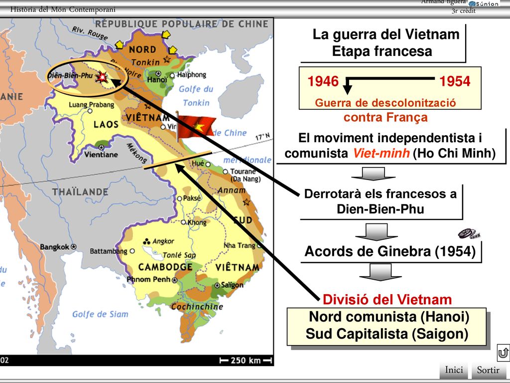 Nord comunista (Hanoi) Sud Capitalista (Saigon)