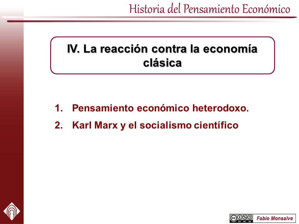 Pensamiento económico heterodoxo. Karl Marx y el socialismo científico