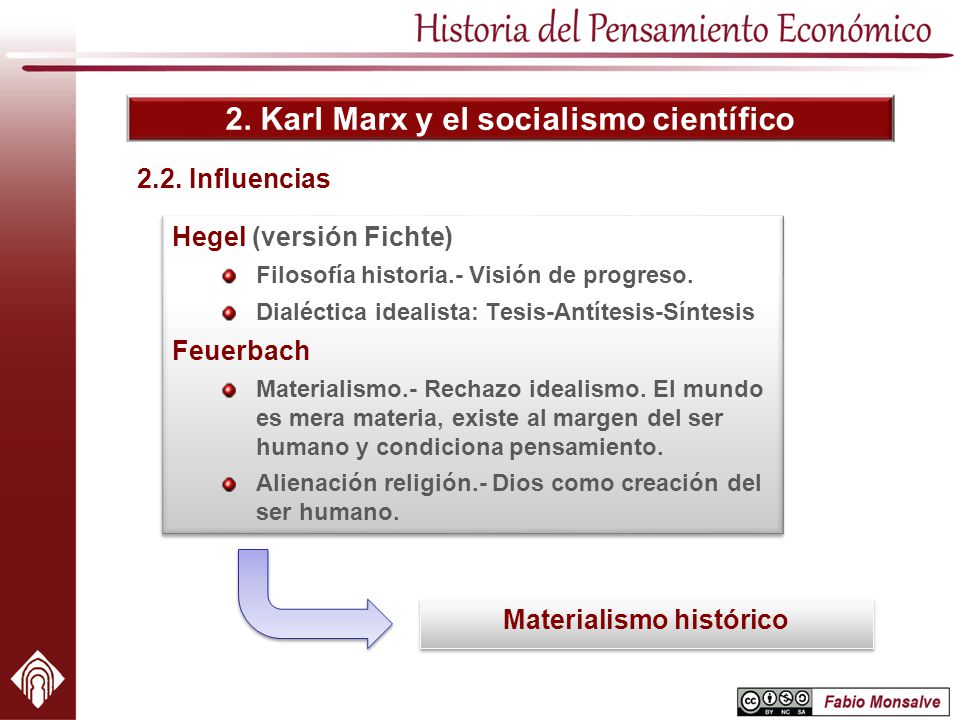 2. Karl Marx y el socialismo científico Materialismo histórico