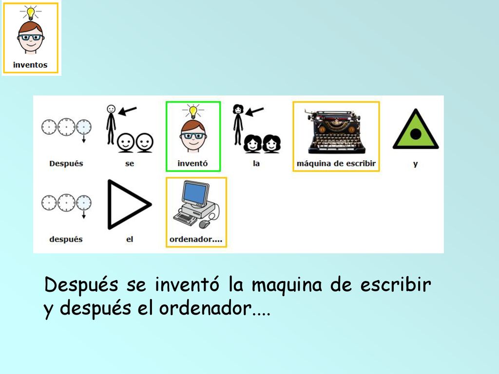 Después se inventó la maquina de escribir y después el ordenador....