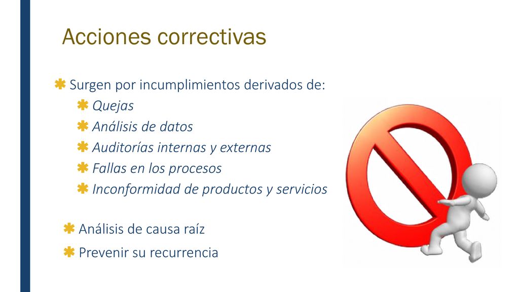 Acciones correctivas Surgen por incumplimientos derivados de: Quejas