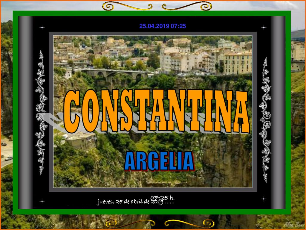 CONSTANTINA ARGELIA jueves, 25 de abril de 2019 …… 07:25 h.