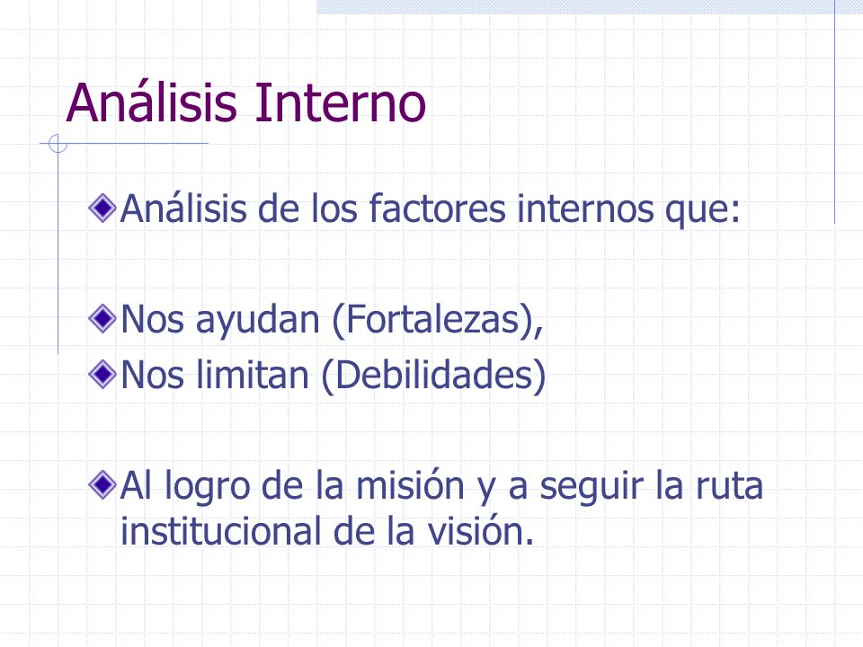 Análisis Interno Análisis de los factores internos que: