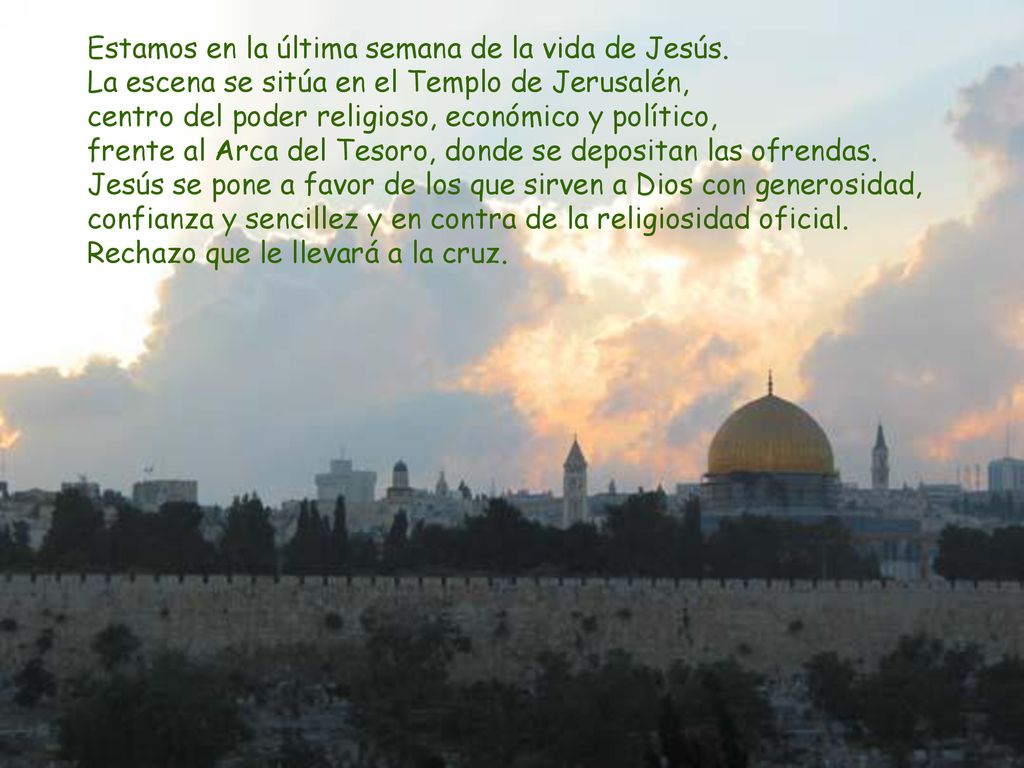 Estamos en la última semana de la vida de Jesús