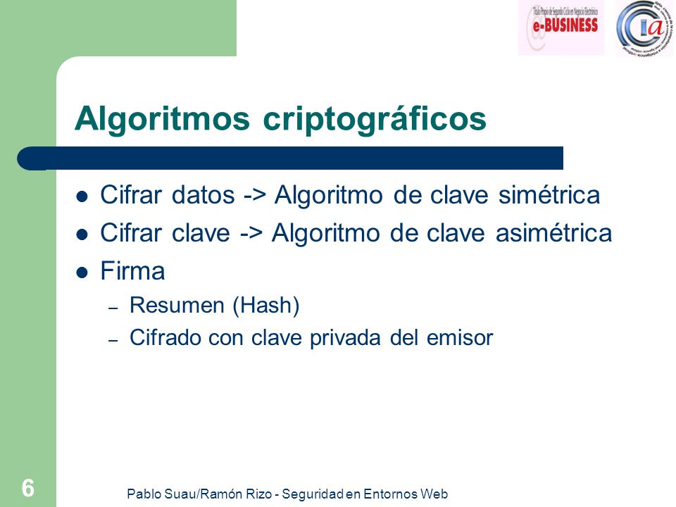 Algoritmos criptográficos