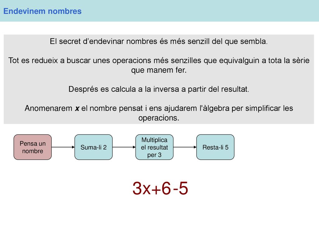 Endevinem nombres El secret d’endevinar nombres és més senzill del que sembla.