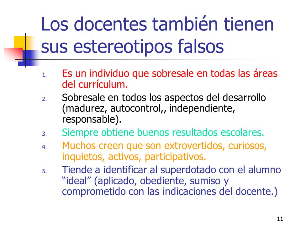 Los docentes también tienen sus estereotipos falsos