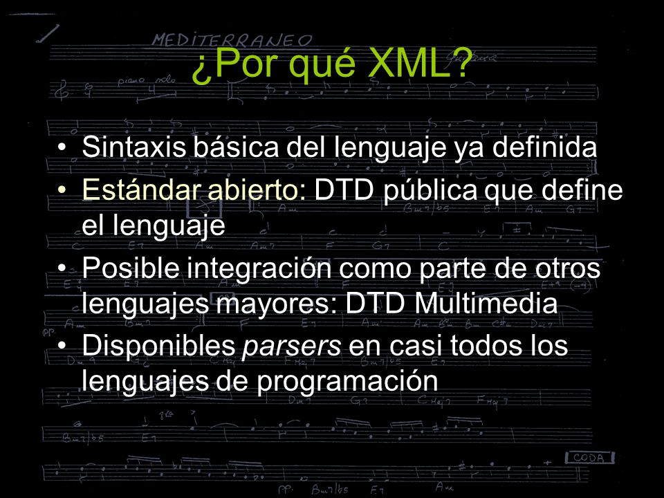 ¿Por qué XML Sintaxis básica del lenguaje ya definida