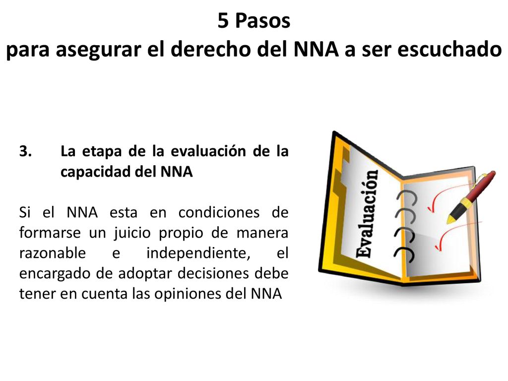 5 Pasos para asegurar el derecho del NNA a ser escuchado