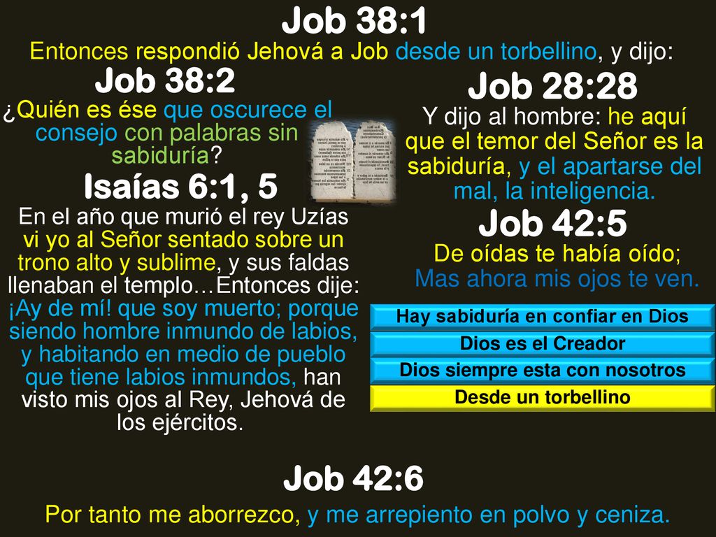 Hay sabiduría en confiar en Dios Dios siempre esta con nosotros