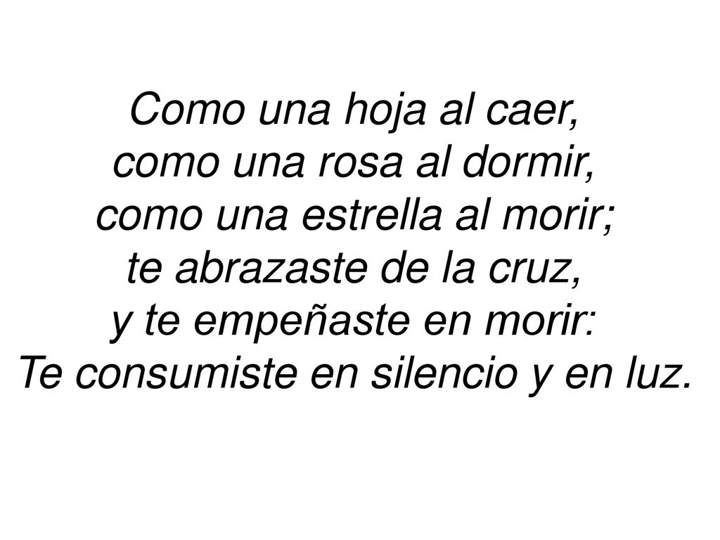 como una estrella al morir; te abrazaste de la cruz,