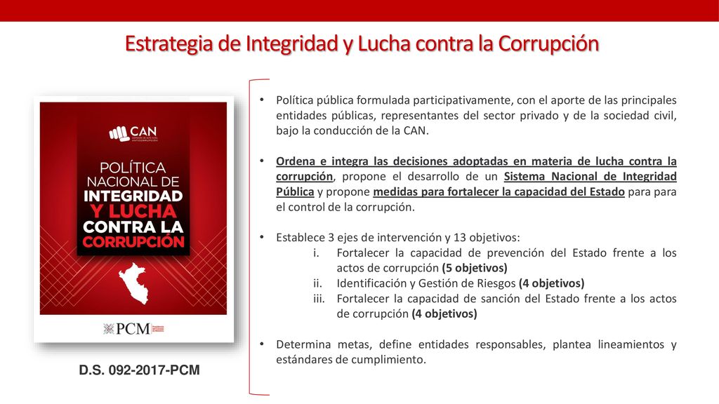 Estrategia de Integridad y Lucha contra la Corrupción