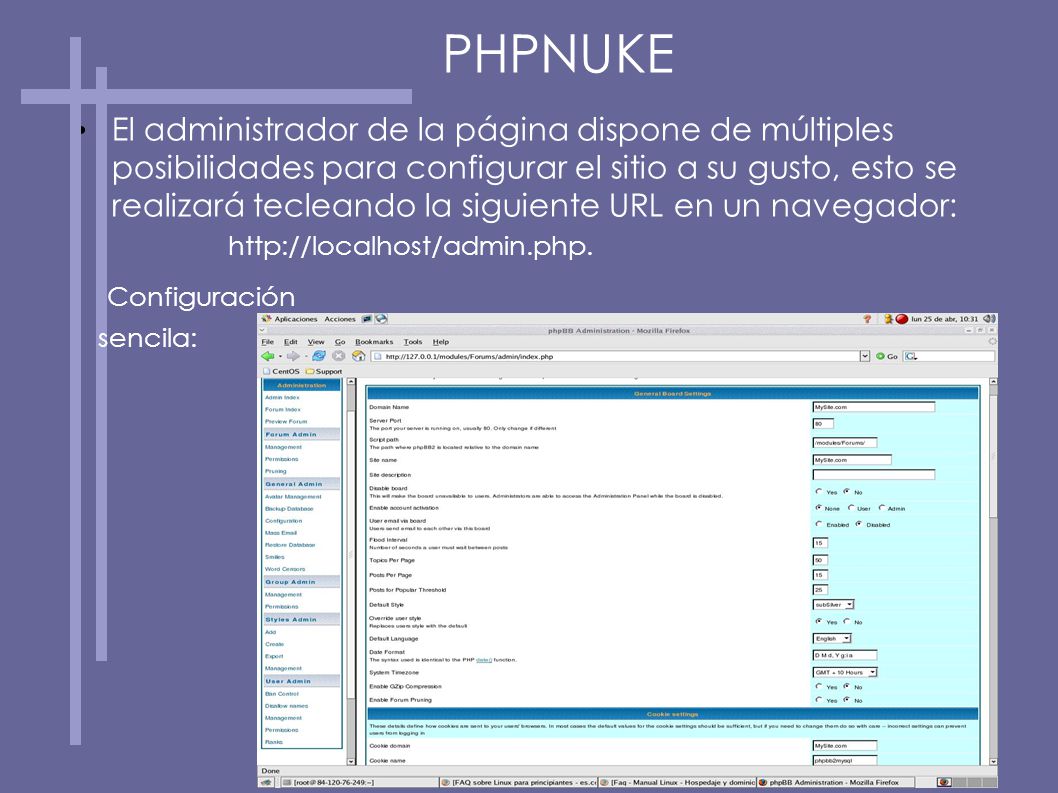 PHPNUKE Configuración