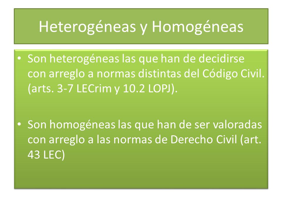 Heterogéneas y Homogéneas