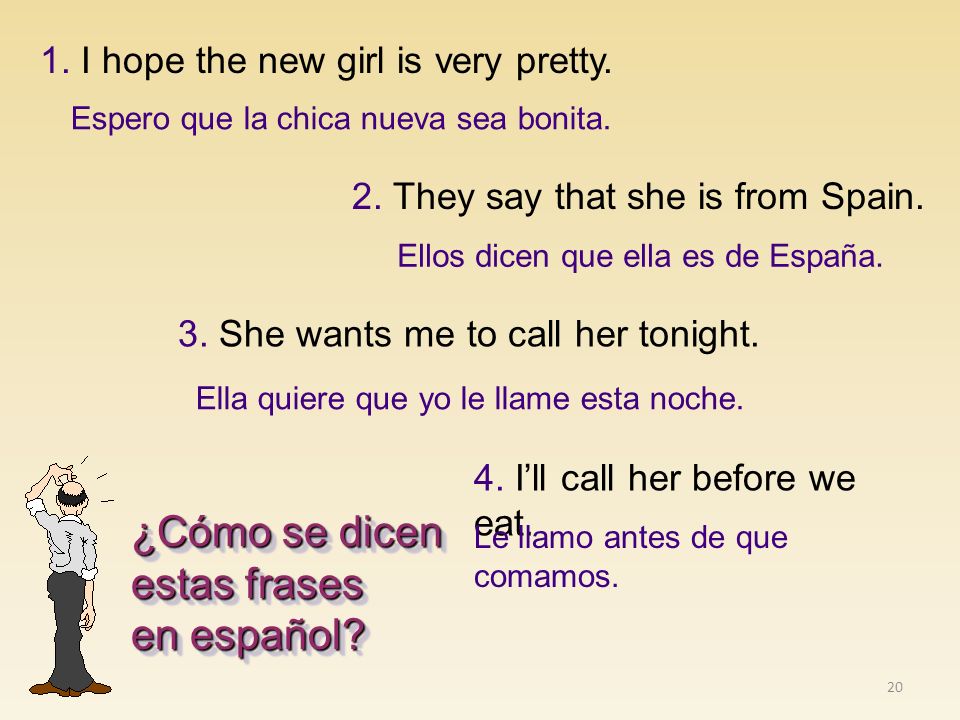 ¿Cómo se dicen estas frases en español