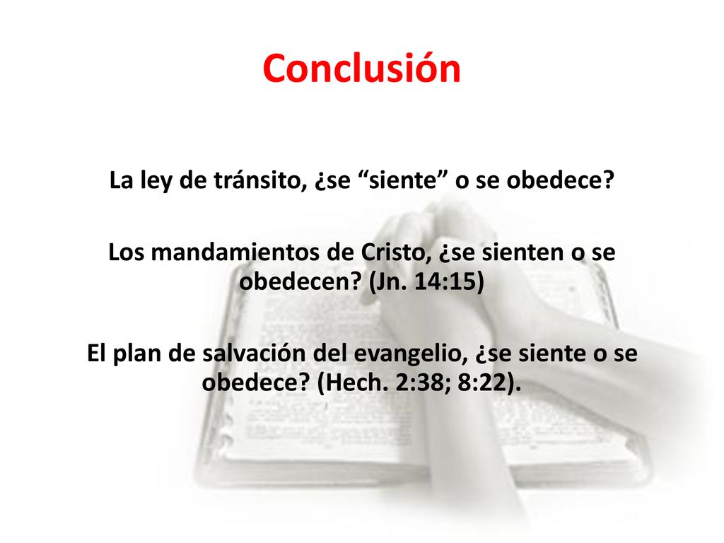 Conclusión La ley de tránsito, ¿se siente o se obedece